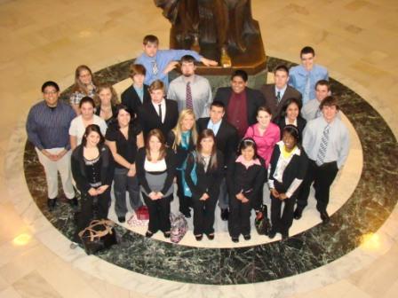 Youth Leadership Class at the State Capital
